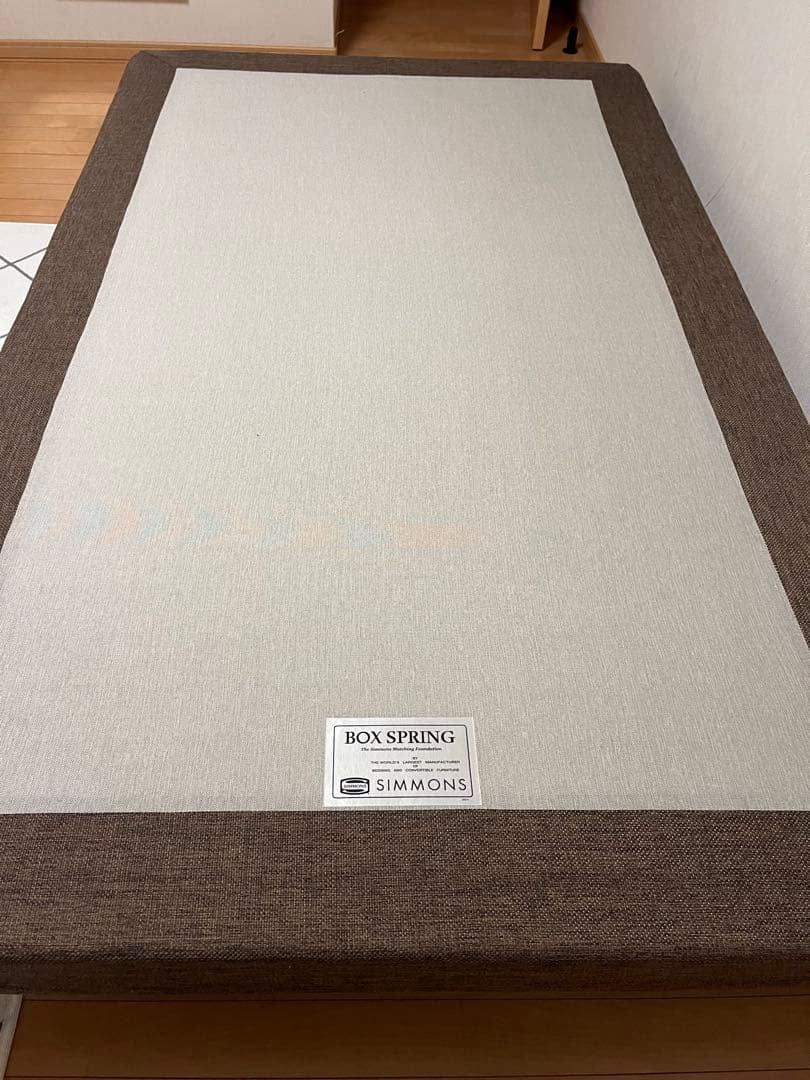 16日迄❗️シモンズ ボックススプリングセミダブル ベッドフレーム ダブルクッショ