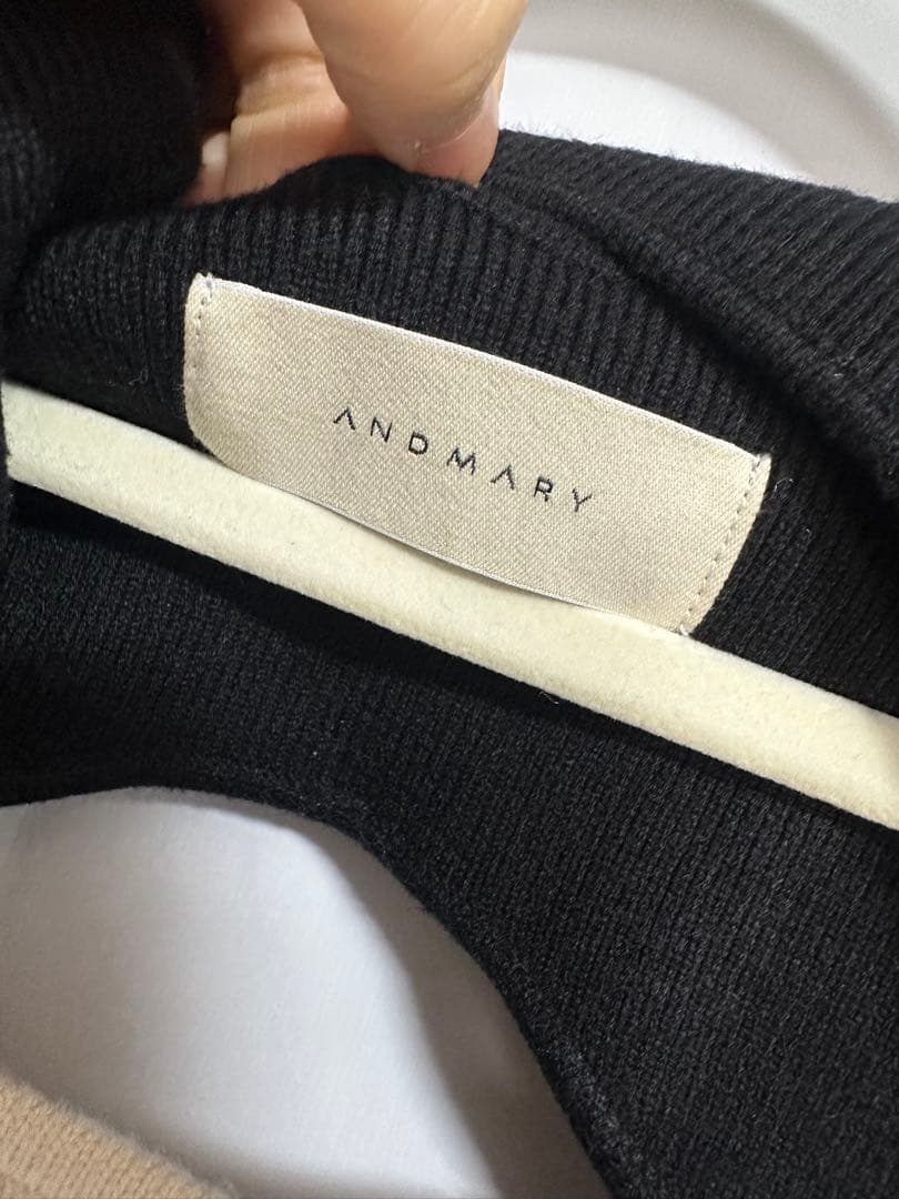 トップス andmary Bebe ribbon set tops Black