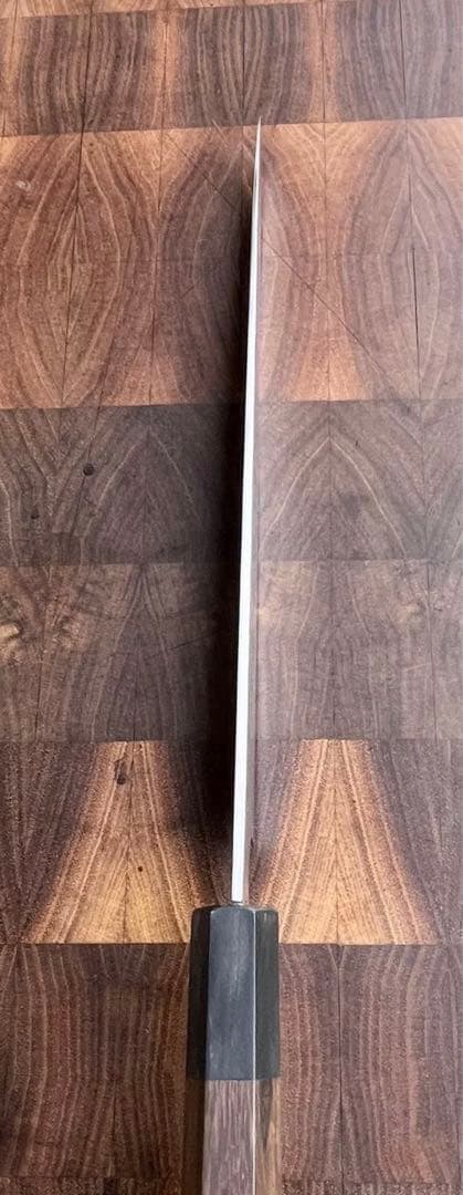 佑成 SG2 粉末ハイス鋼 牛刀　240mm 包丁　 紫檀柄　鞘付　霞仕上げ