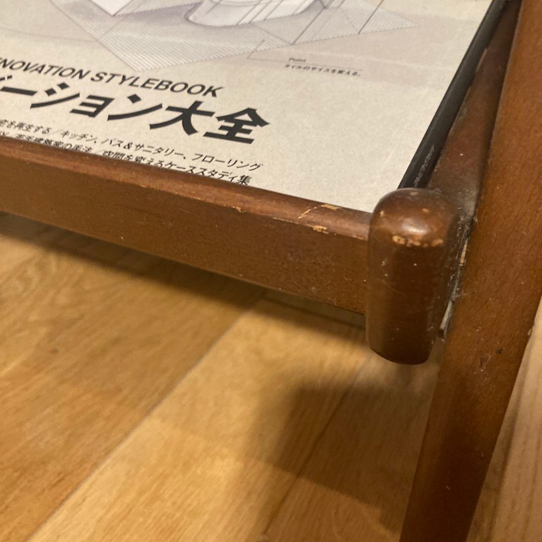 ビンテージ　マガジンラック　スリッパラック　昭和レトロ　木製　3段