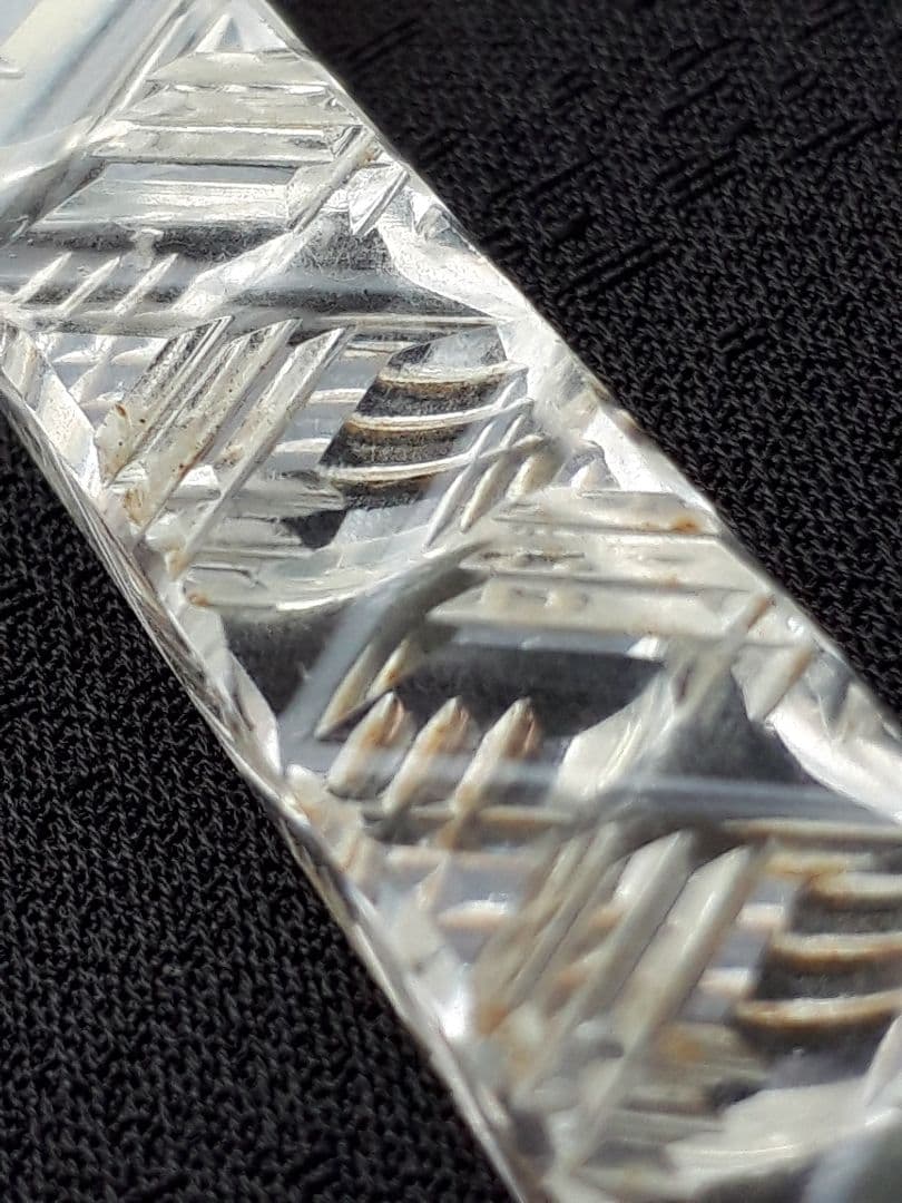 平打ち切子透明簪(江戸時代)