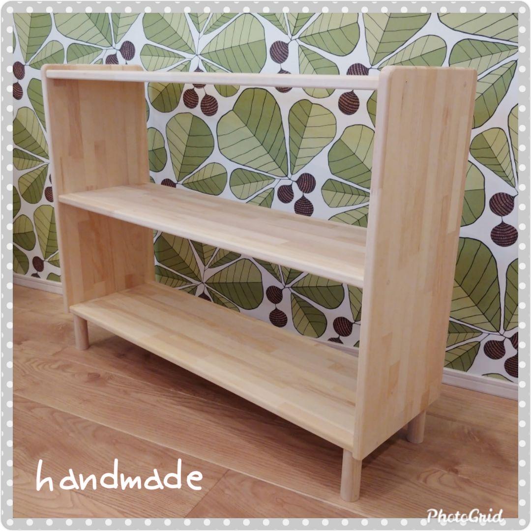 あひる　絵本棚　✨　おもちゃ棚　木製棚　ウッドシェルフ　モンテッソーリ