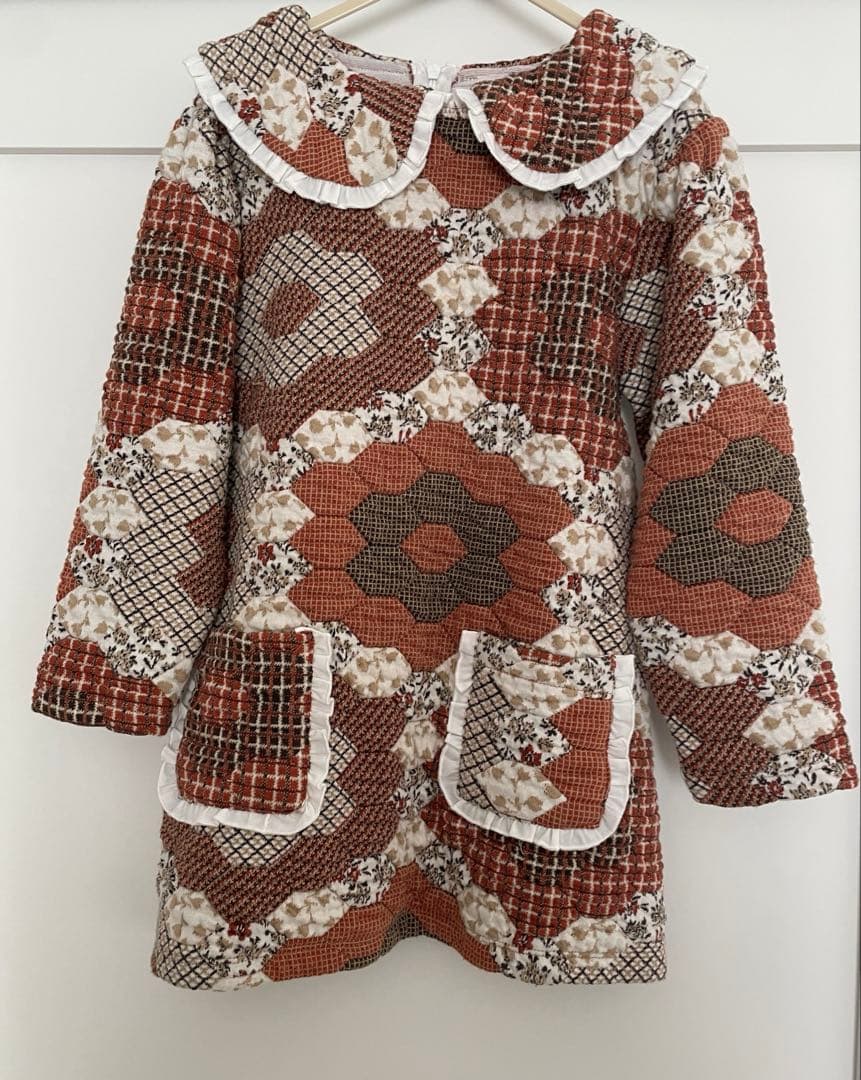 fish and kids パッチワークワンピース 4-5y