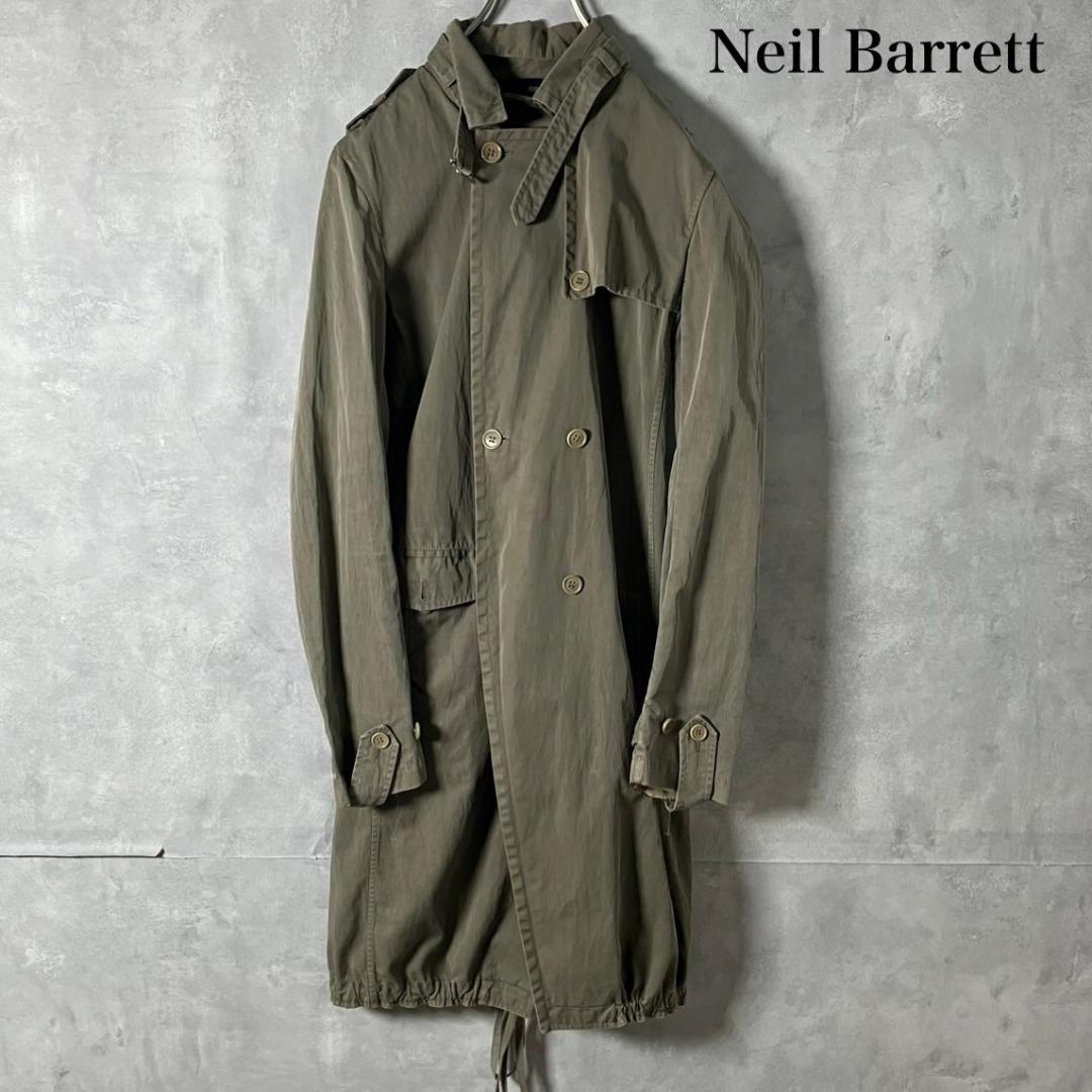 Neil Barrett ロング カーキ トレンチコート イタリア製 N474