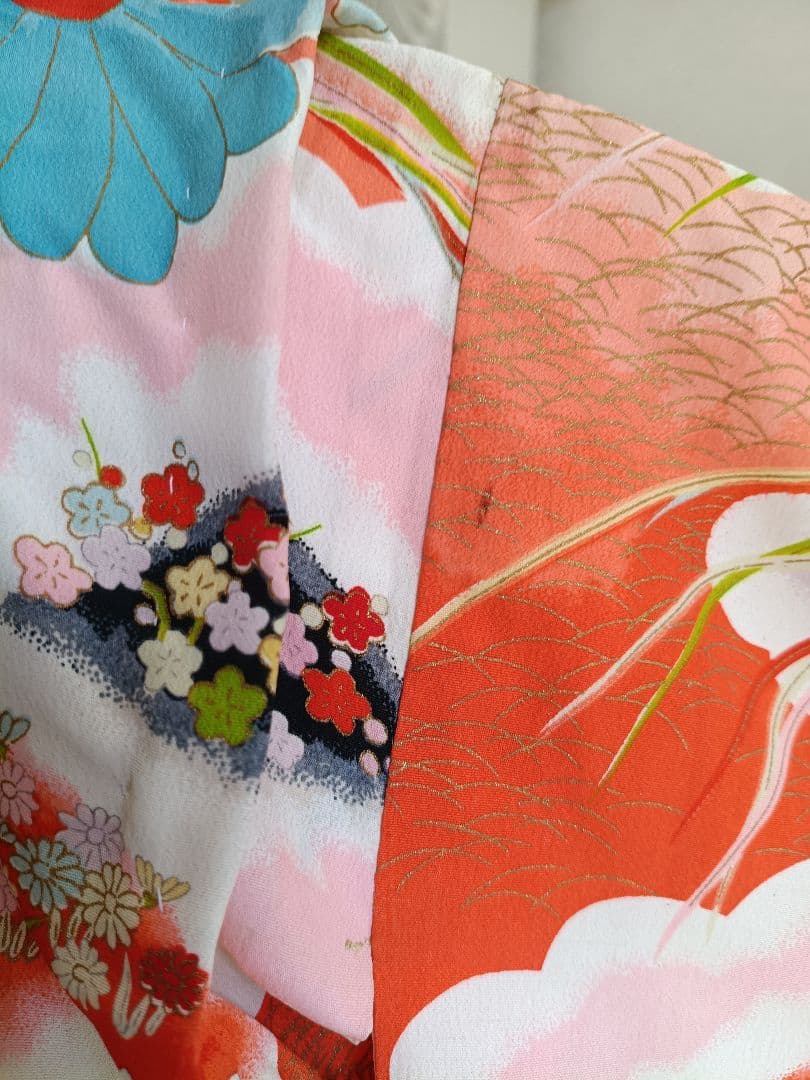 アンティーク着物と新品正絹被布セット