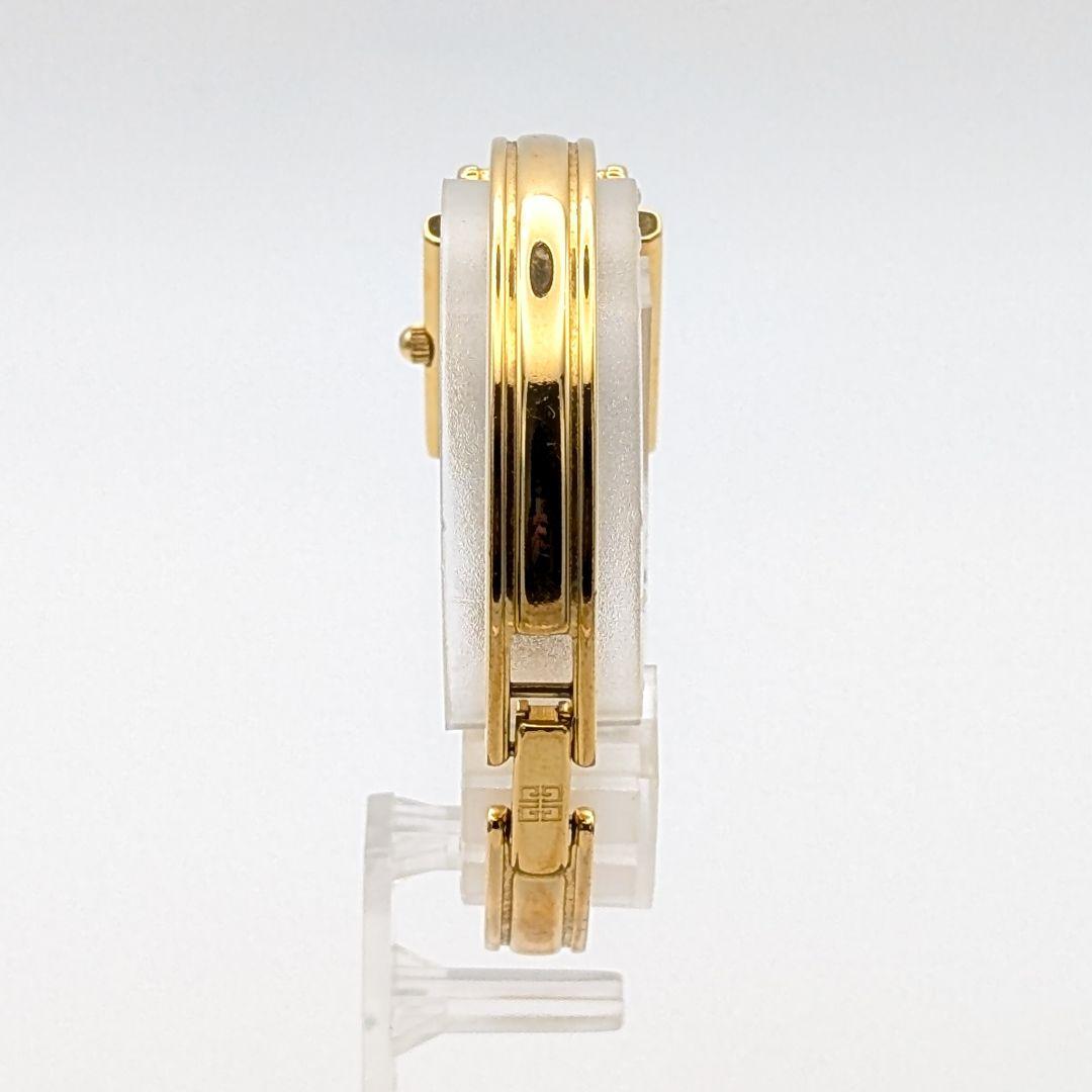 【美品】GIVENCHY ジバンシー ゴールド バングルウォッチ 12Pダイヤ