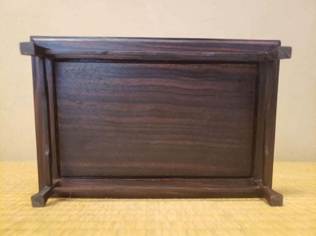 小品盆栽花台　タガヤサン無垢　オリジナル花台　鉄刀木無垢　18.5センチ