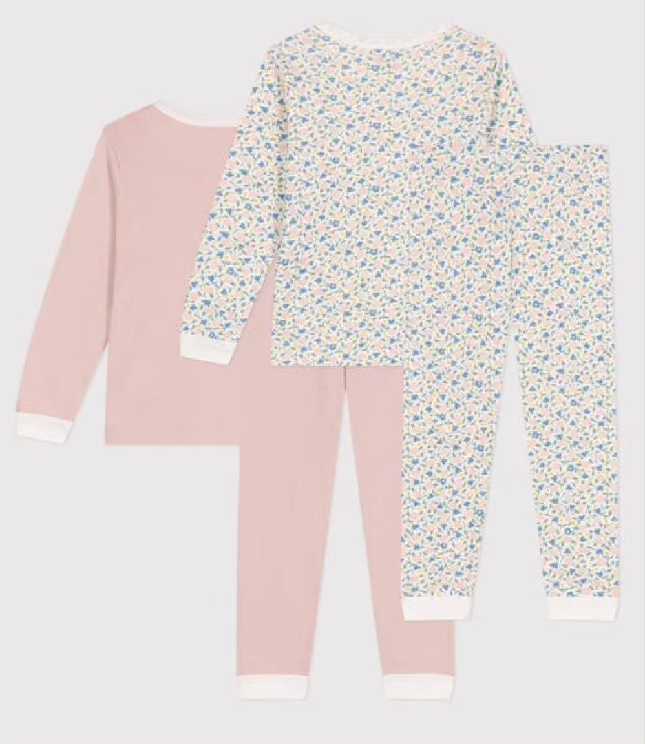 おまとめ プチバトー 新品 未使用 長袖 パジャマ 2枚組 12ans