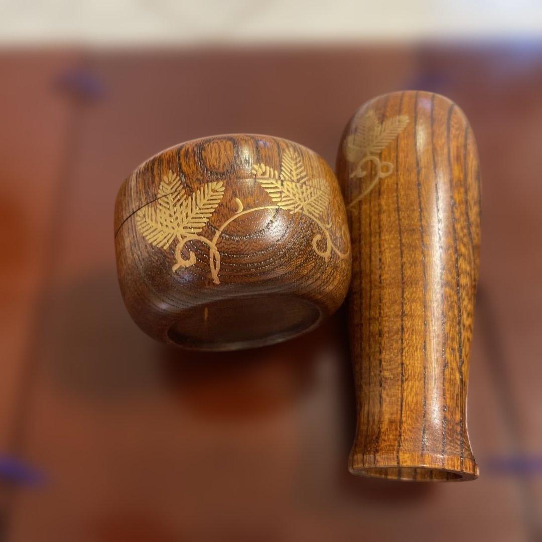 茶道用羽根・箸・木製器具セット