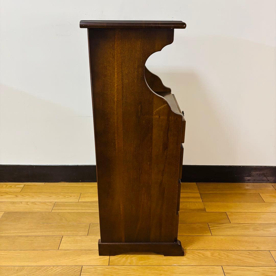 カリモク コロニアル 電話台 小引き出し4段　飾り台　花台　ヴィンテージ