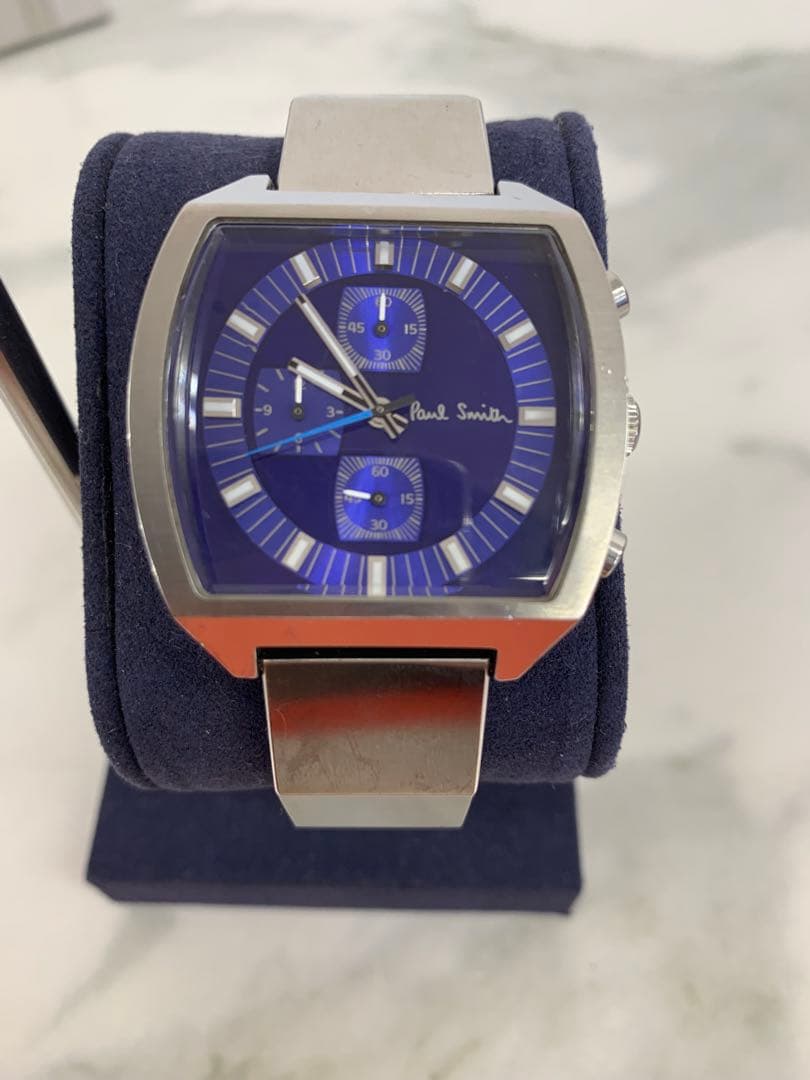 ＋【ジャンク/不動】Paul Smith ポールスミス ブルー文字盤 腕時計