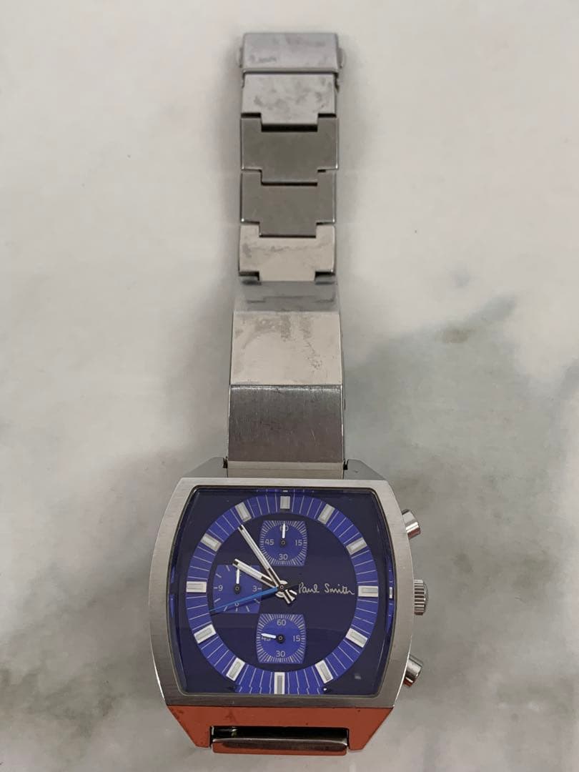 ＋【ジャンク/不動】Paul Smith ポールスミス ブルー文字盤 腕時計