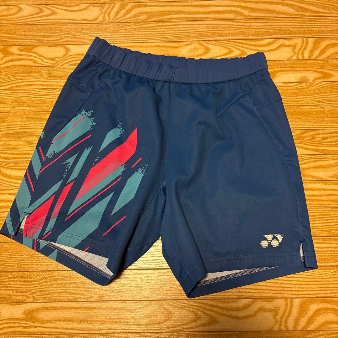 YONEX バドミントンパンツ Lサイズ 青 柄パン