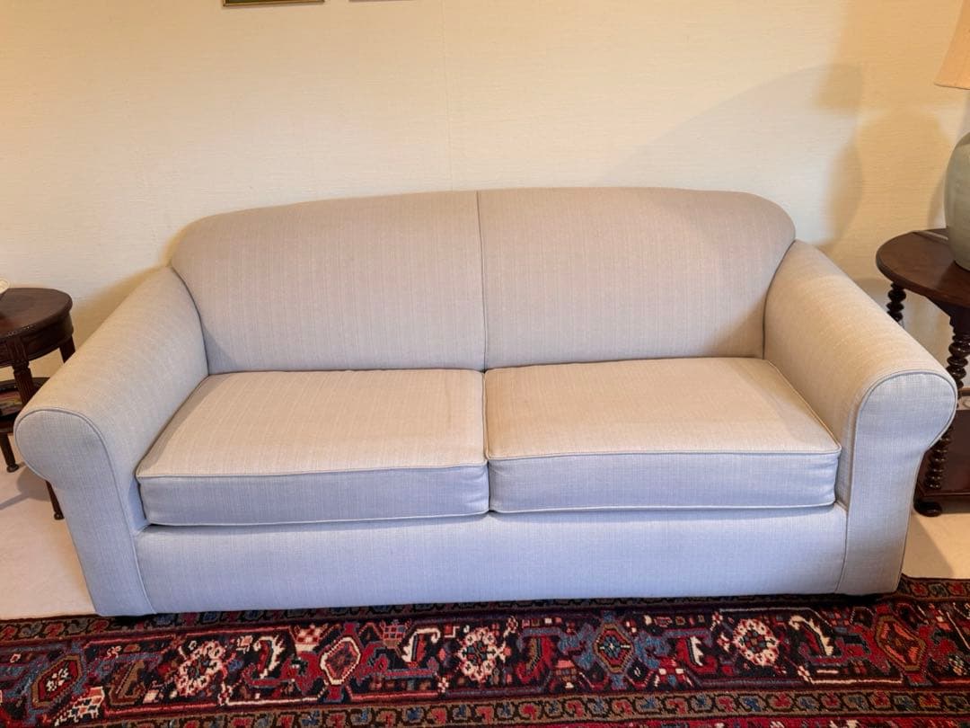 高品質•アメリカ購入 3人掛けソファベッド ベージュ系