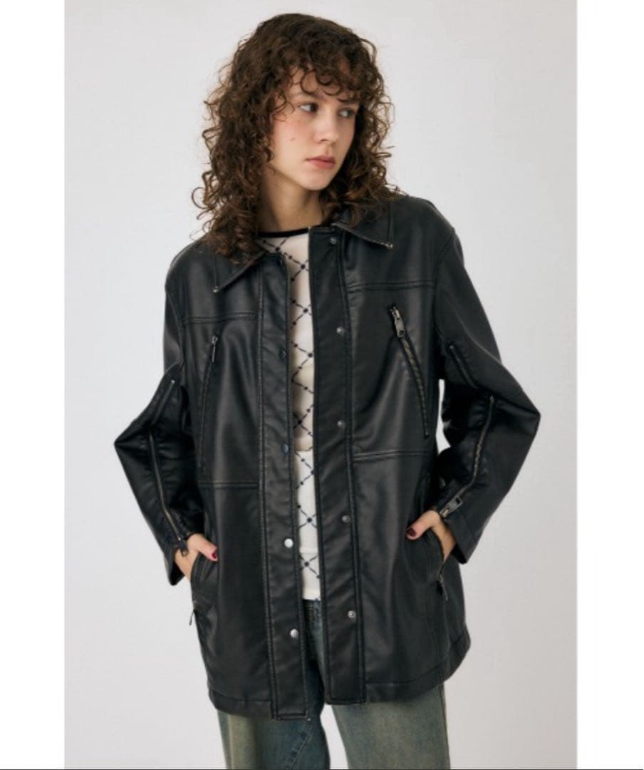 moussy AGED F/LEATHER MIDDLE ジャケット