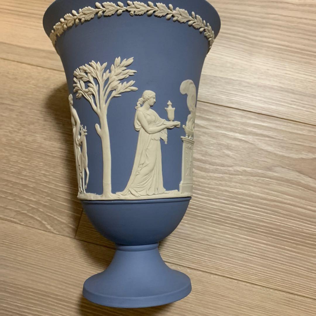 ウェッジウッド　ジャスパーウェア　花瓶　フラワーベース　オーバルプレート大