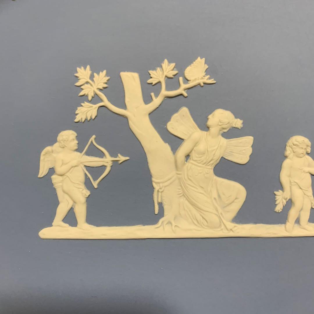 ウェッジウッド　ジャスパーウェア　花瓶　フラワーベース　オーバルプレート大