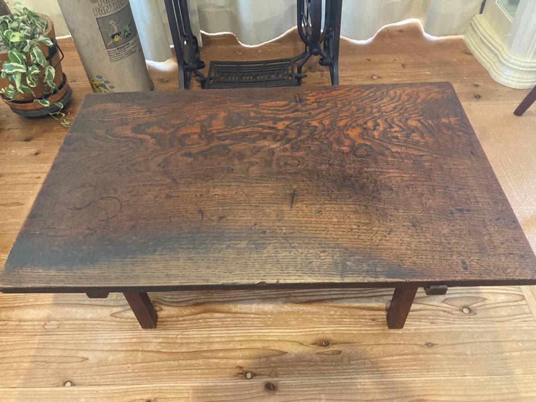 昭和レトロ　木製文机　ローテーブル　13