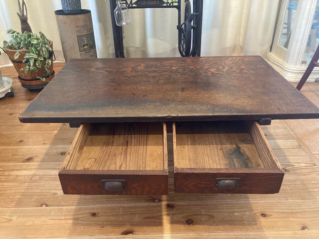 昭和レトロ　木製文机　ローテーブル　13