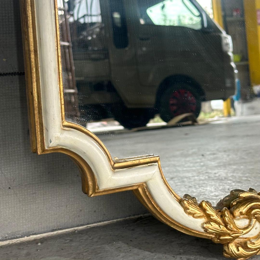 イタリア製 クラシックスタイル壁掛けミラーゴールド 鏡木彫風 ユーロマルキ