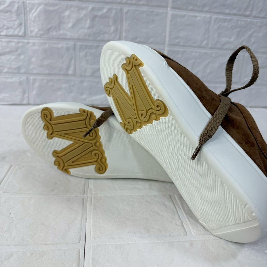 マックスマーラ Max Mara スエード ローカットスニーカー ブラウン