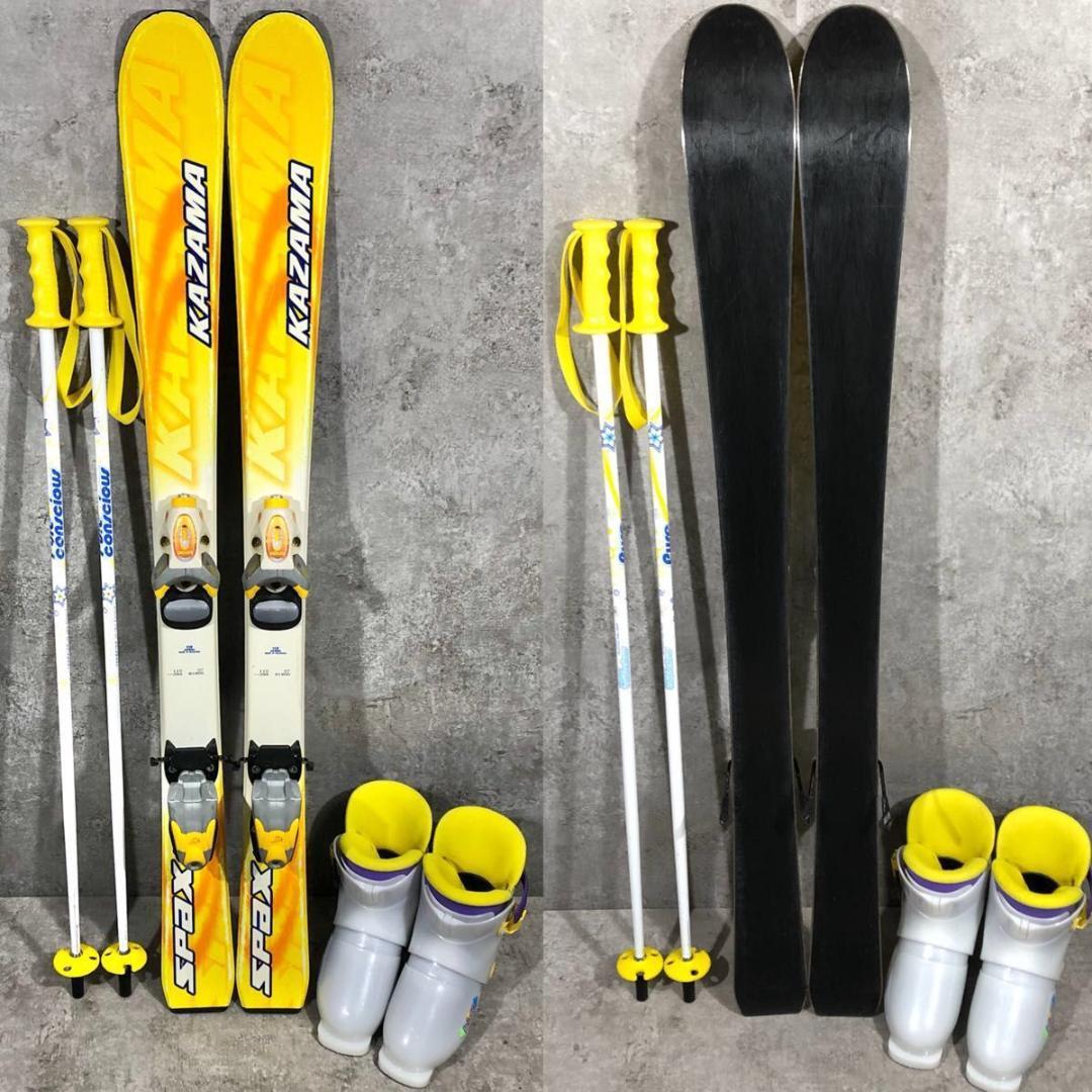 人気 KAZAMA カザマ SPAX 110 ジュニア スキー 4点 セット