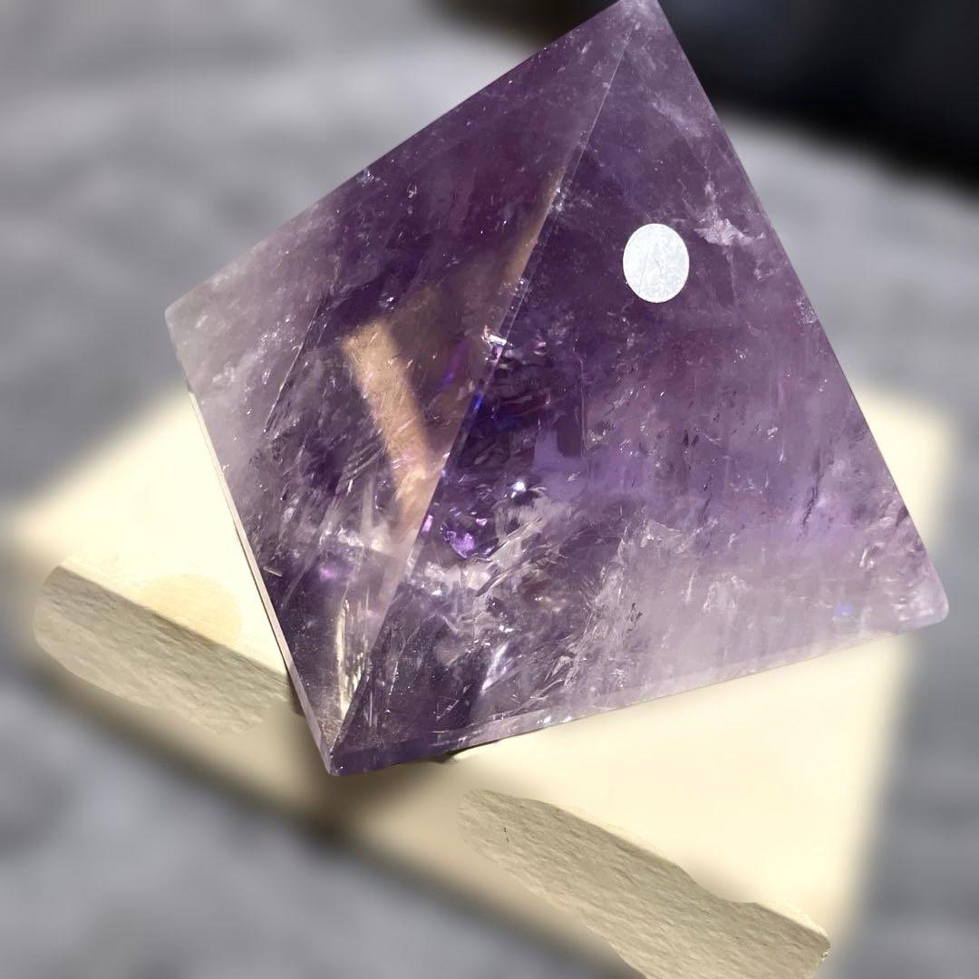 高品質　アメジスト 三角　ピラミッド 450ｇ アメシスト