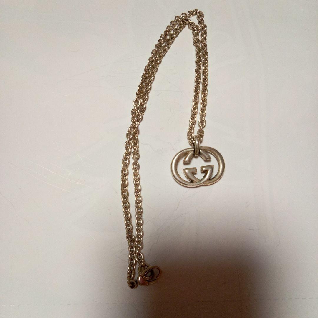 GUCCI シルバー ダブルGロゴ ネックレス