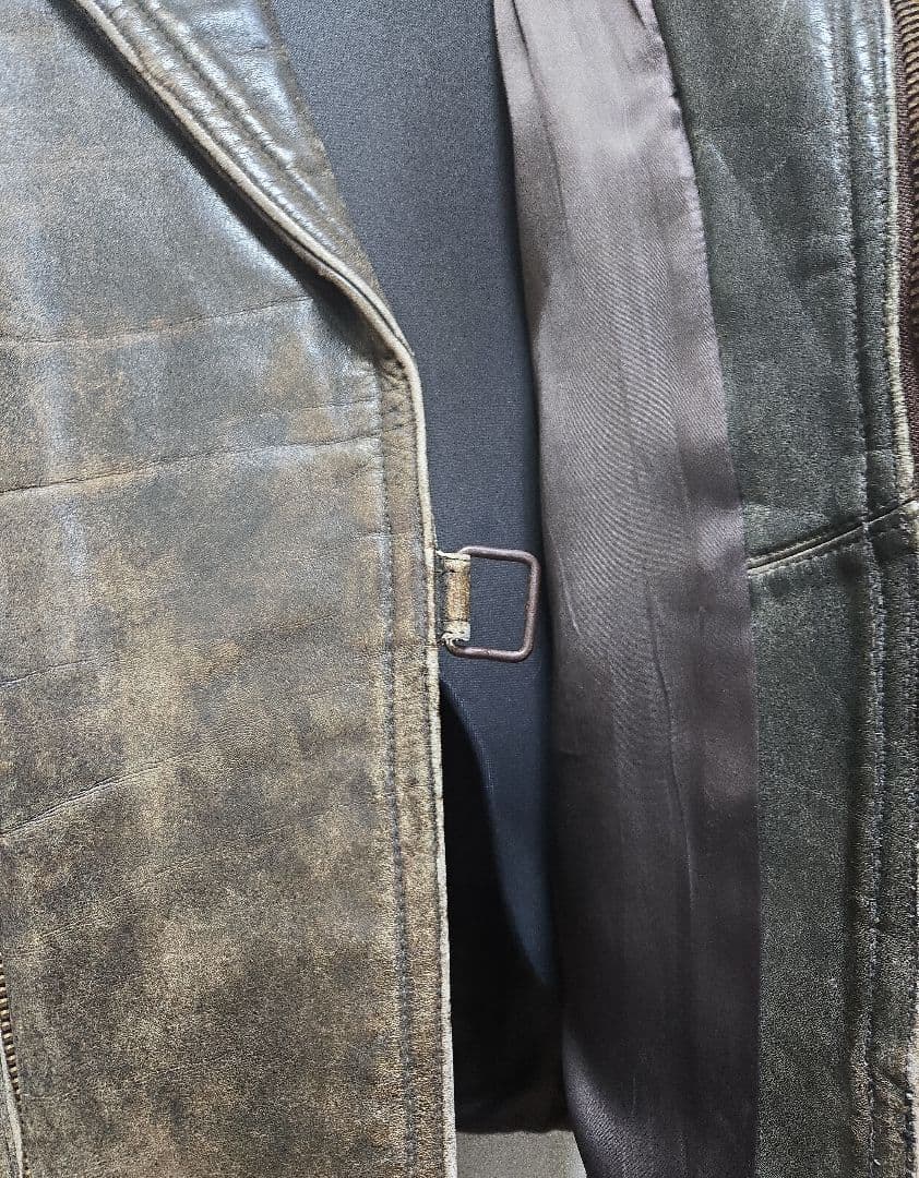 40s ヴィンテージ ダブル ライダース コート モーターサイクル ジャケット