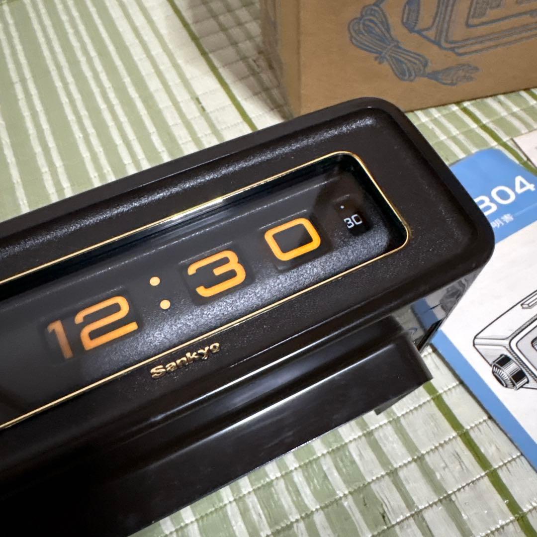 サンキョー パタパタ時計 ザックス　DT-304 置き 時計　昭和　レトロ
