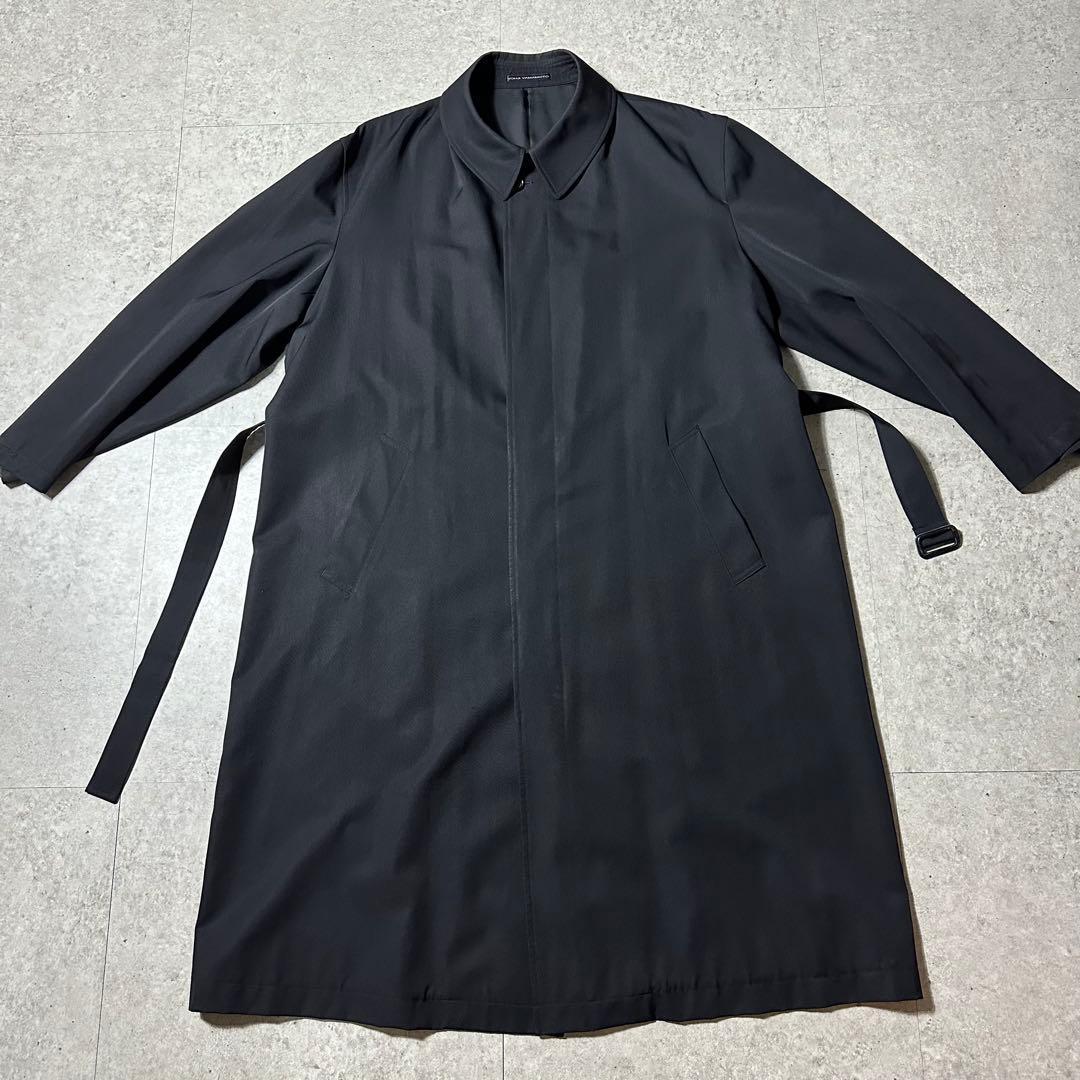 10AW 美品 Y's for men 黒 ウール ロング ステンカラー コート
