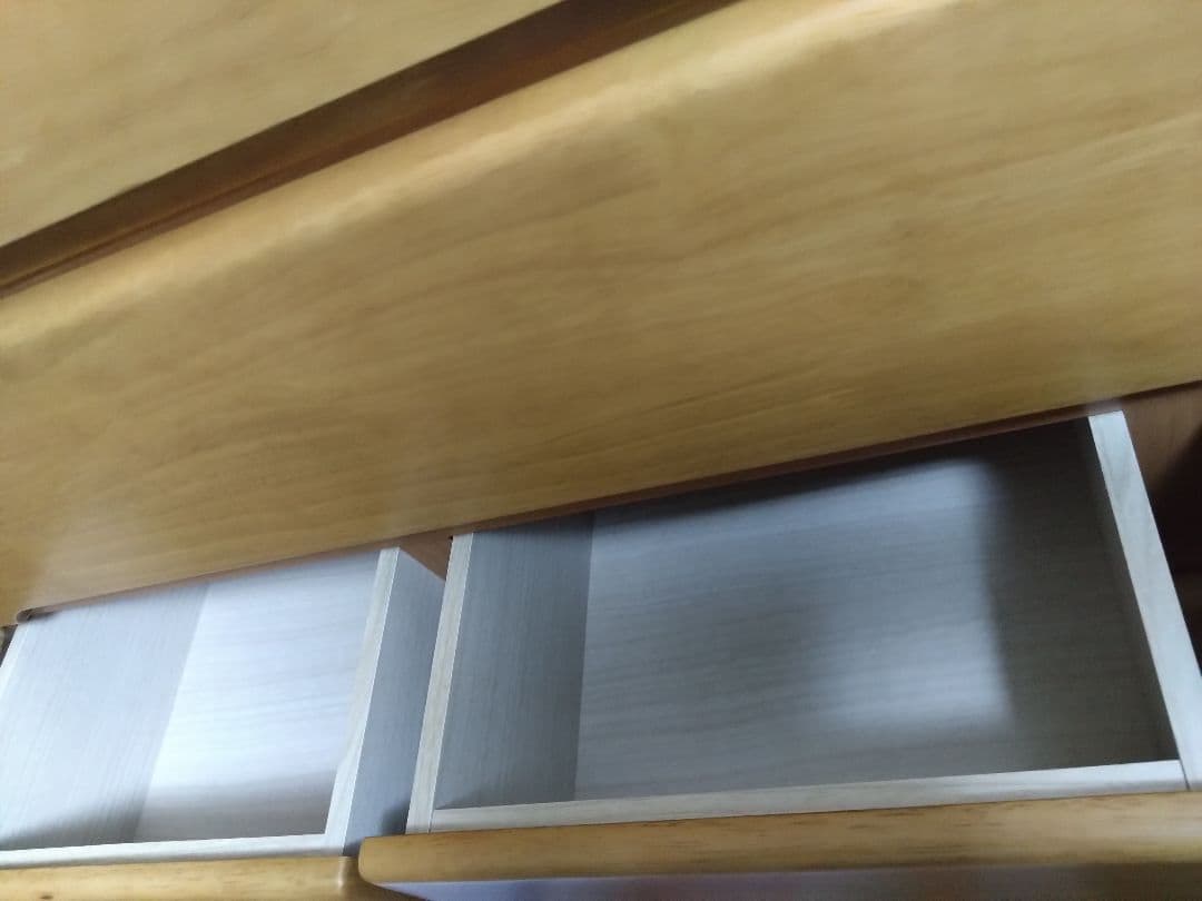 ナチュラルウッド 木製チェスト 6引き出し