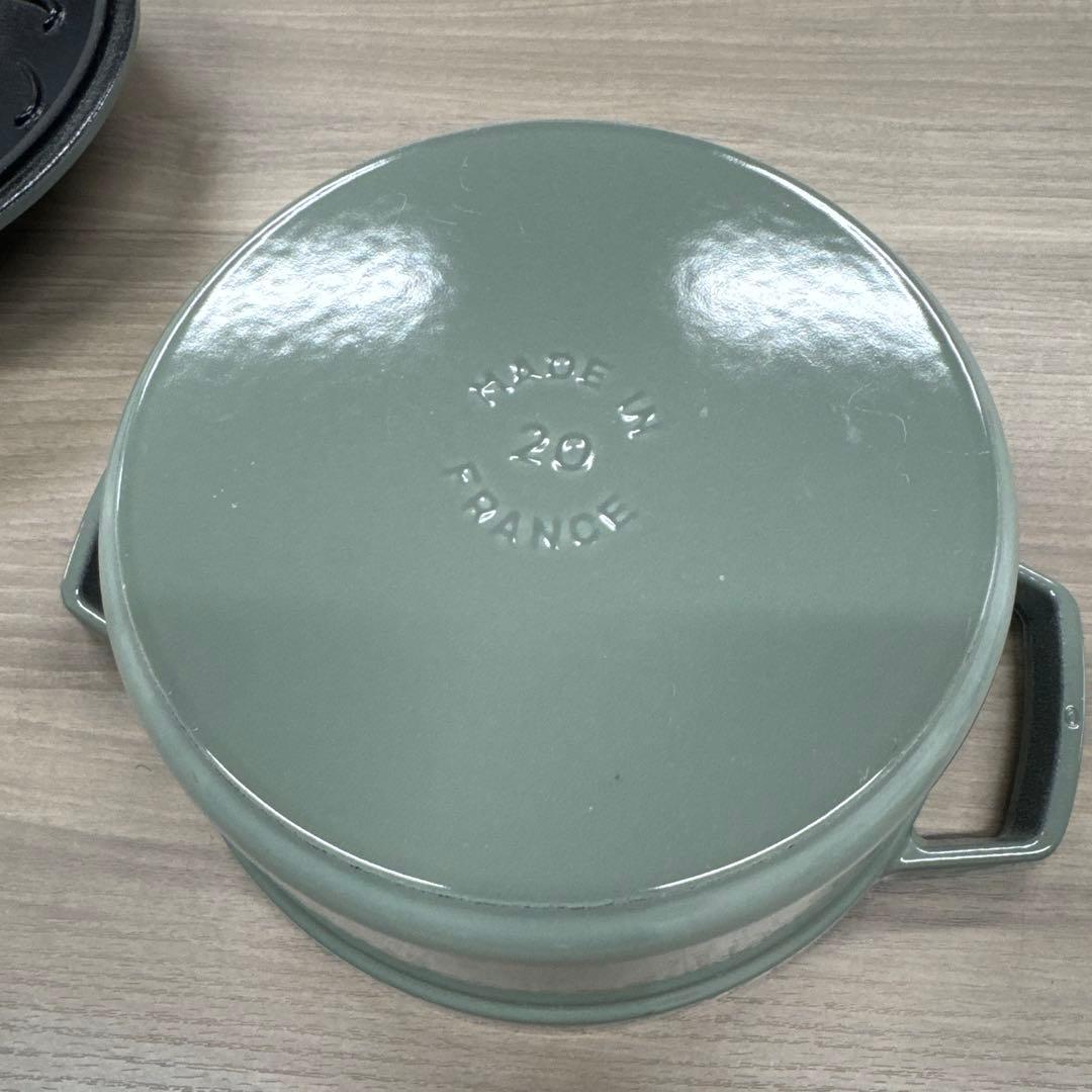 ストウブ　ココット オーシャン 20 cm,ラウンド, ユーカリ