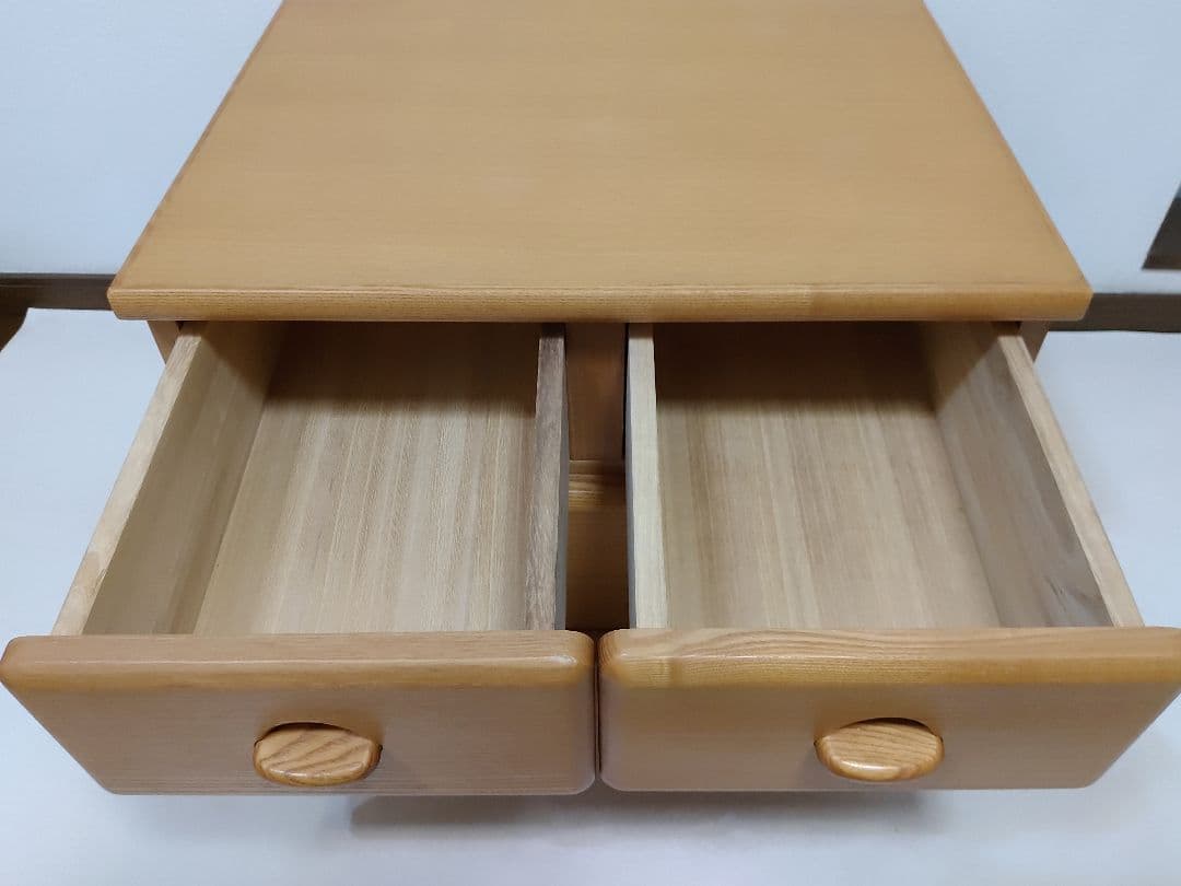 美品 起立木工 チェスト マリナシリーズ 2段3杯 タモ材 送料無料