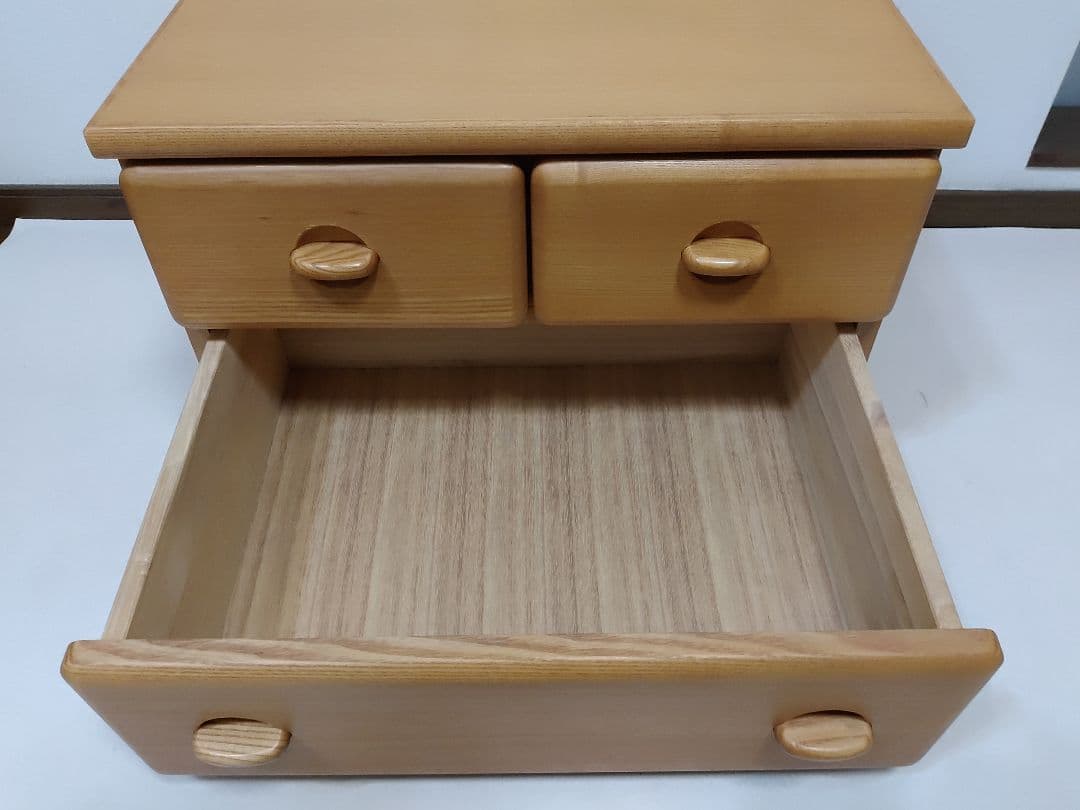美品 起立木工 チェスト マリナシリーズ 2段3杯 タモ材 送料無料