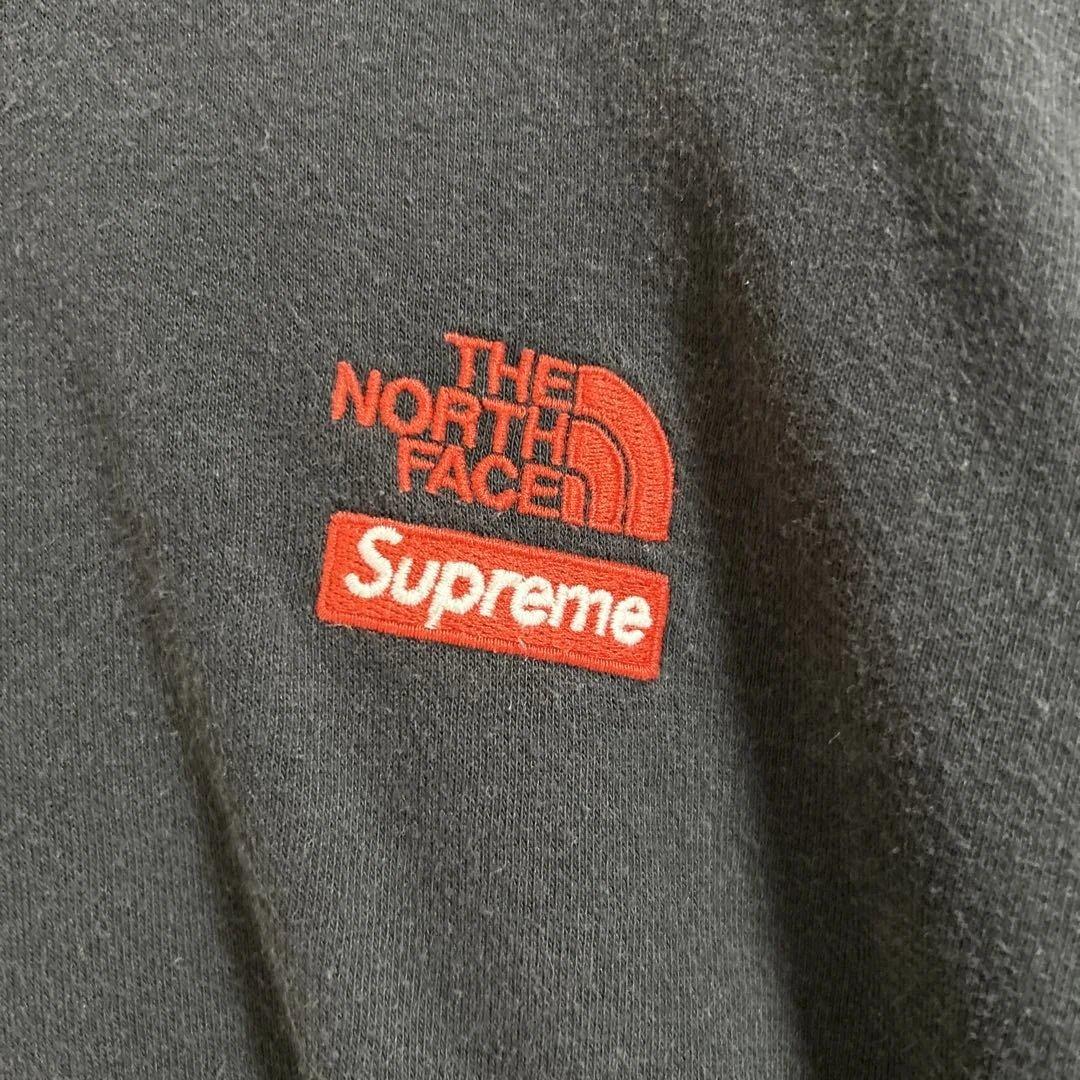 【希少】シュプリーム ノースフェイス 刺繍 コラボ パーカー 入手困難 M