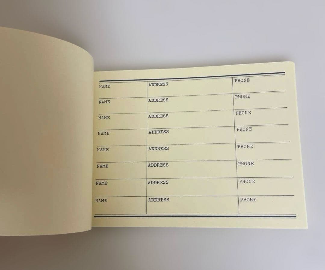 【匿名配送】未使用　アドレス帳　ノート　文房具　年代物　レトロ