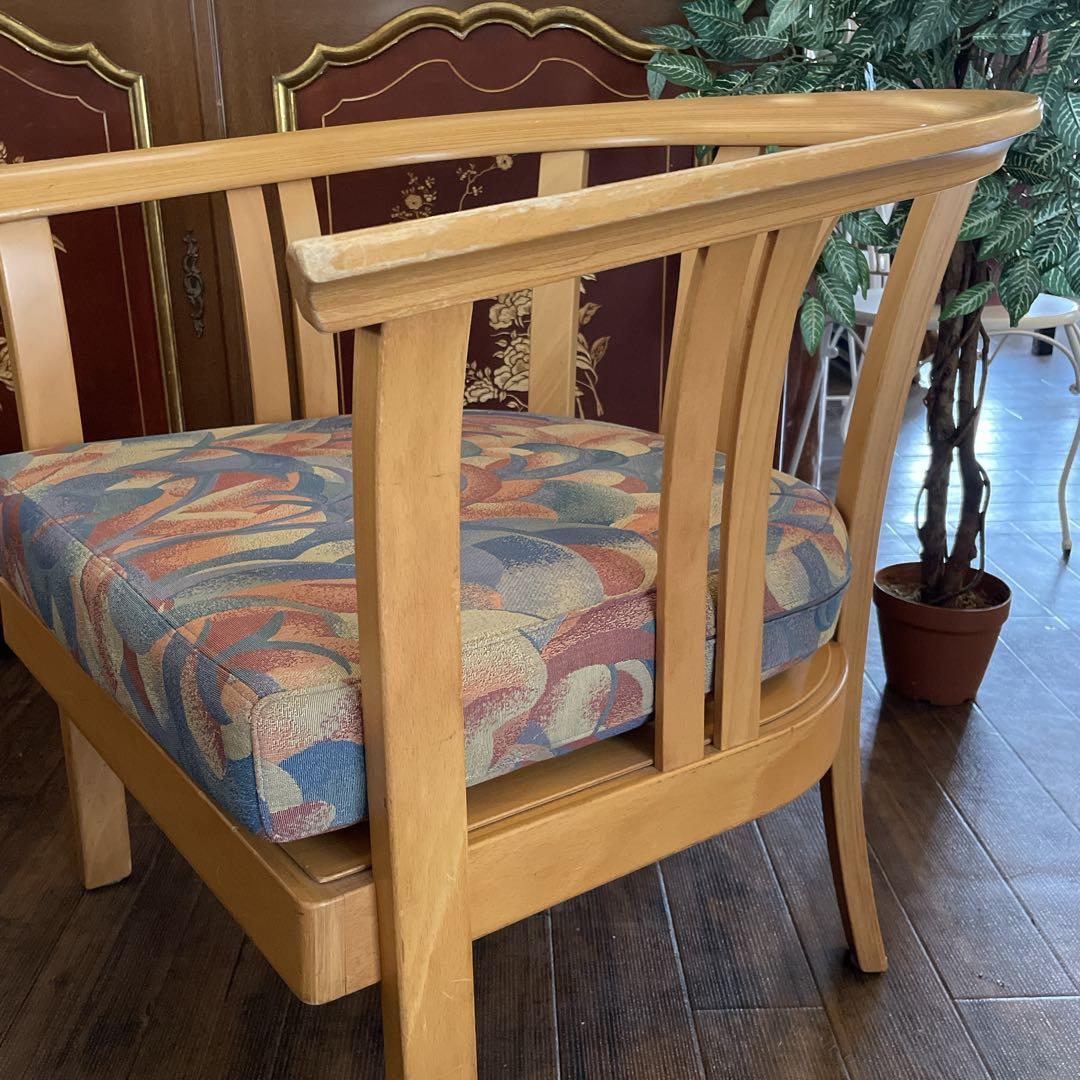 r202 Tsushima kogyo 曲げ木のワイドチェア 安心の日本製