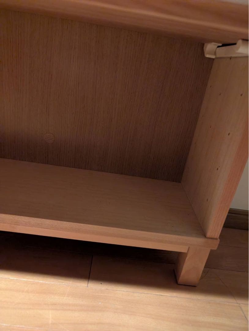 ■送料込■無印良品 木製薄型 シェルフロータイプワイド マガジンホルダー付