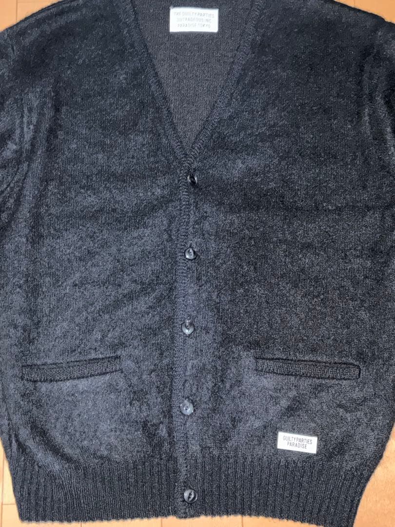 ワコマリア　モヘア　カーディガン　黒XL