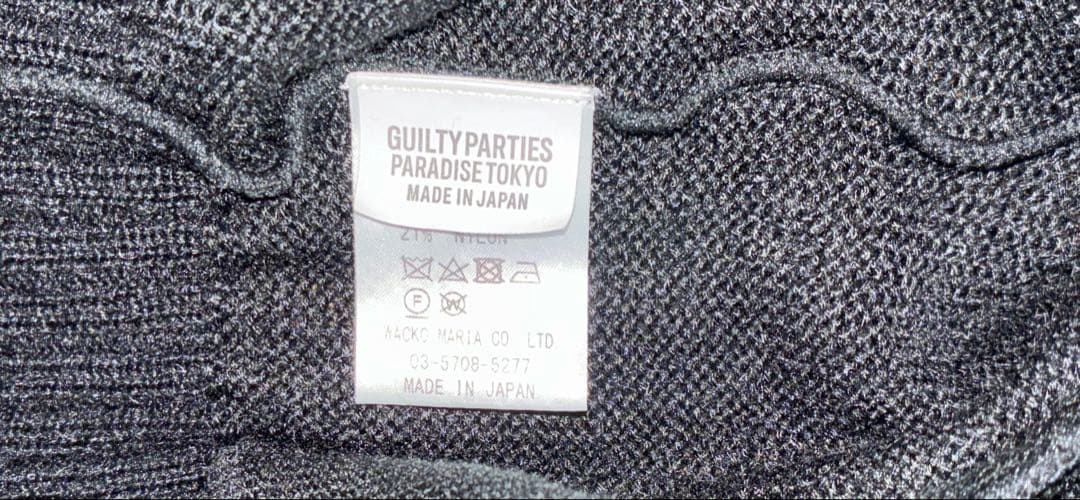 ワコマリア　モヘア　カーディガン　黒XL