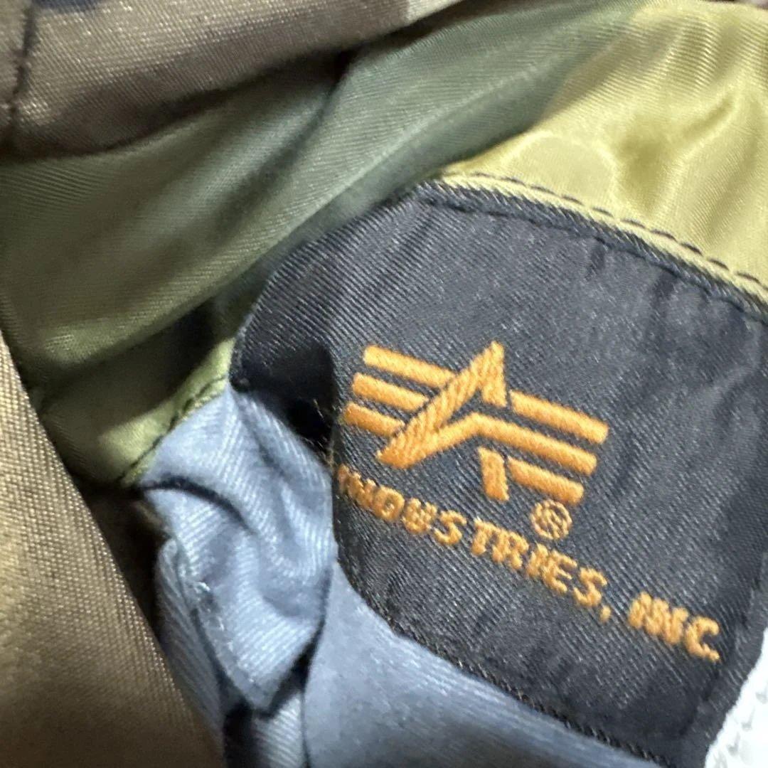 90s ALPHA USA製 黒タグ MA-1 フライトジャケット　迷彩 XL