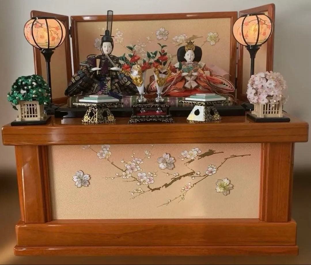 親王飾り　おひなさま　お雛様　収納飾り　ひな人形　雛人形