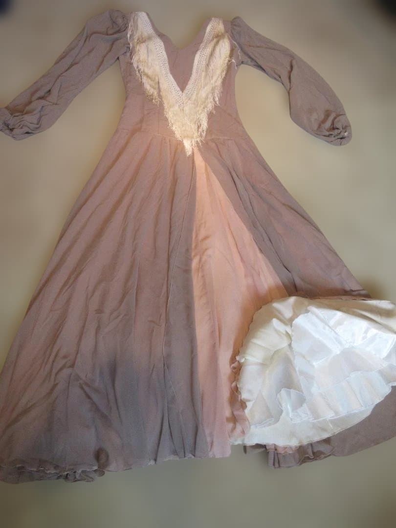 フラメンコドレス グラデーションピンクベージュ