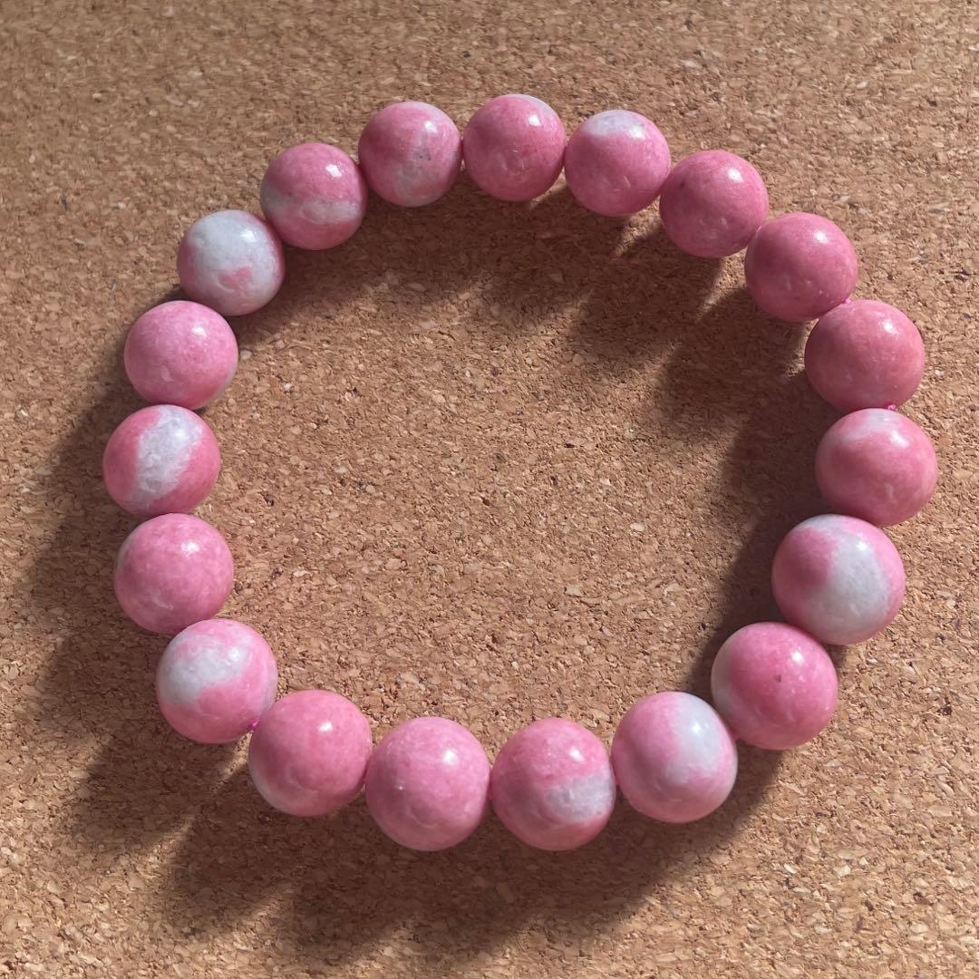 【２色ロードナイト】天然石 ブレスレット 10㎜ 16㎝ 新春セール開催中！