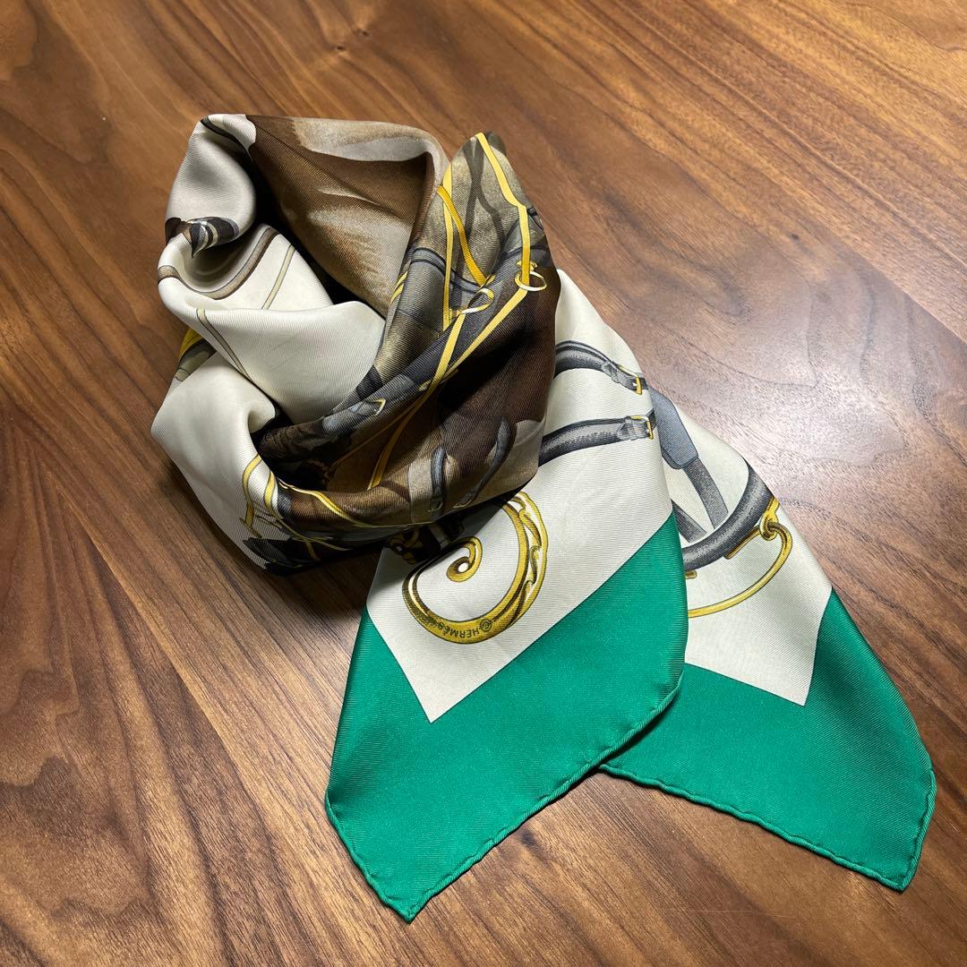 エルメス　スカーフ　ヴィンテージ 馬車　シルク