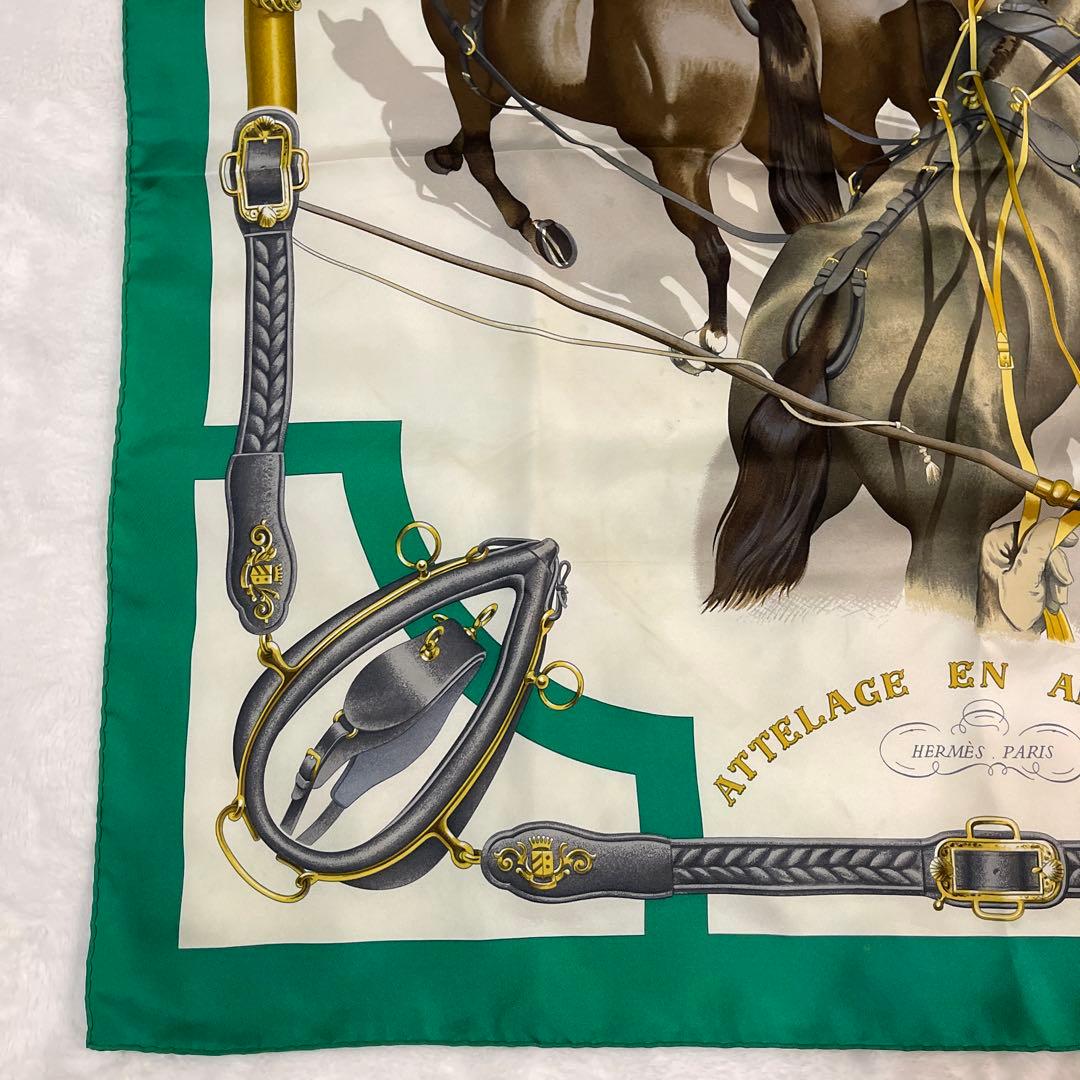 エルメス　スカーフ　ヴィンテージ 馬車　シルク