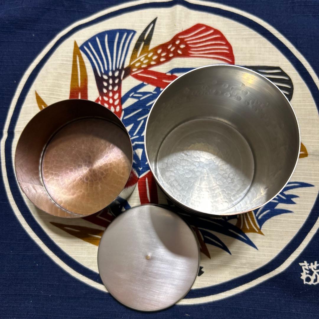 銅製茶筒　鎚起銅器