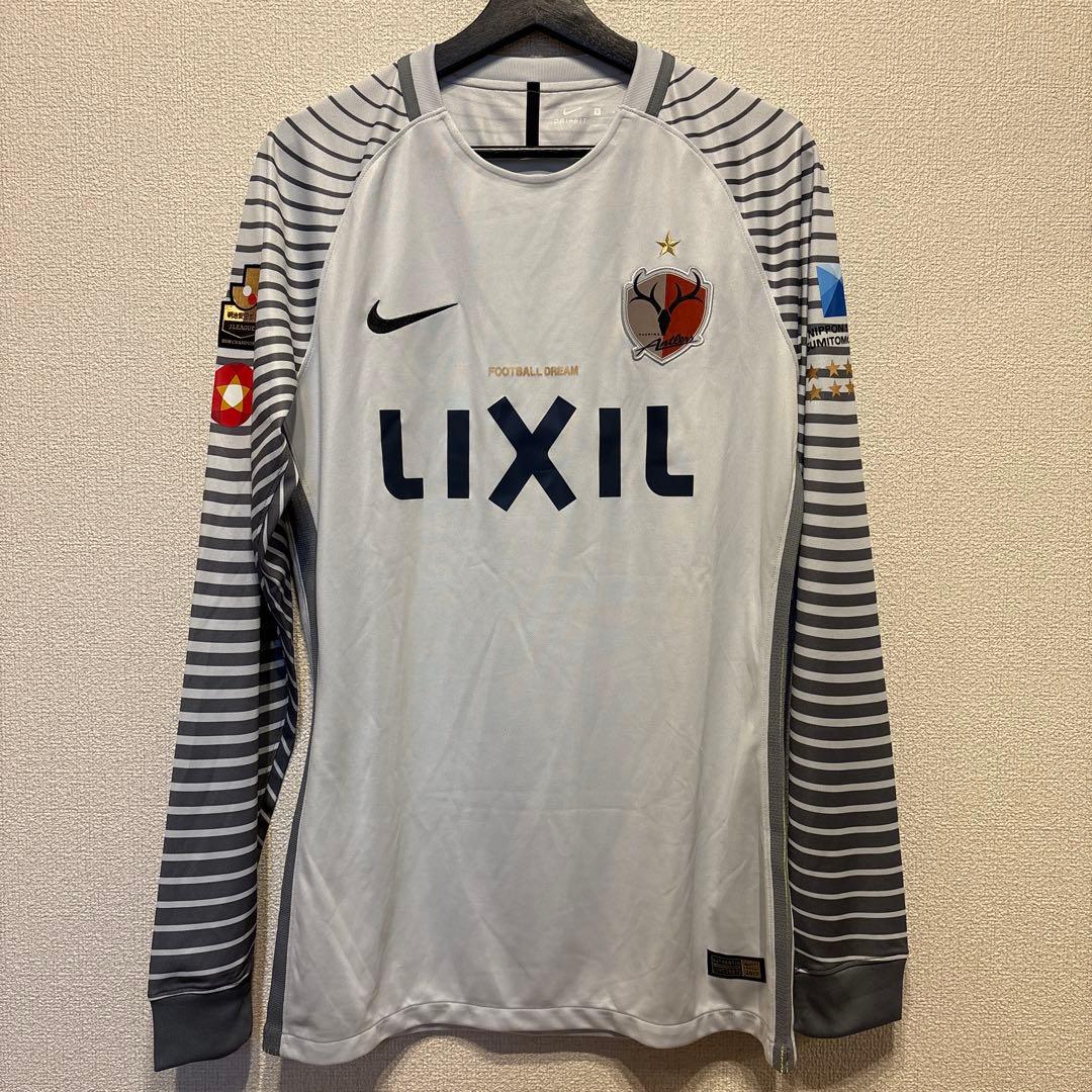 鹿島アントラーズ　2017 オーセンティックユニフォーム　グレー　長袖　L