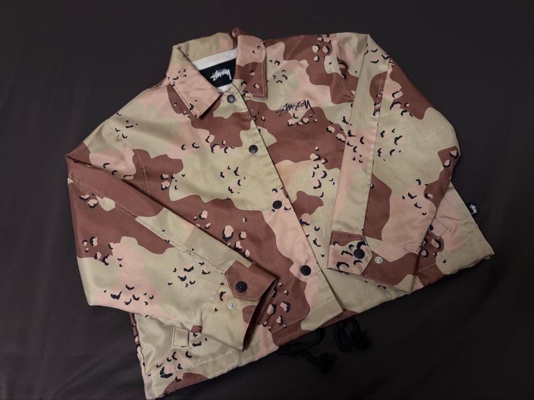 STUSSY カモフラ 迷彩 コーチジャケット